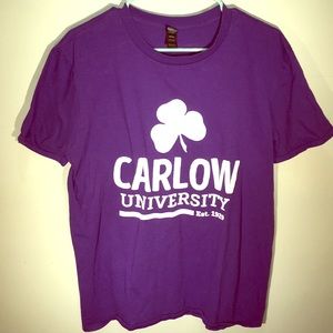 Carlow University Shamrock Shirt Purple